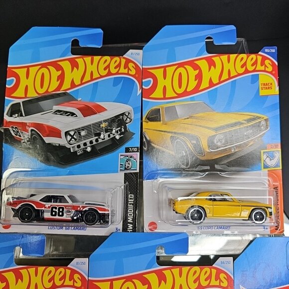 Five Hot Wheels Diecast 1967 1968 1969 Chevrolet Camaro Gen 1 Car Collection - Picture 2 of 13